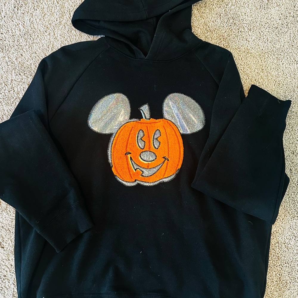 Disney Black and Orange Mickey Mouse Pumpkin Sweater